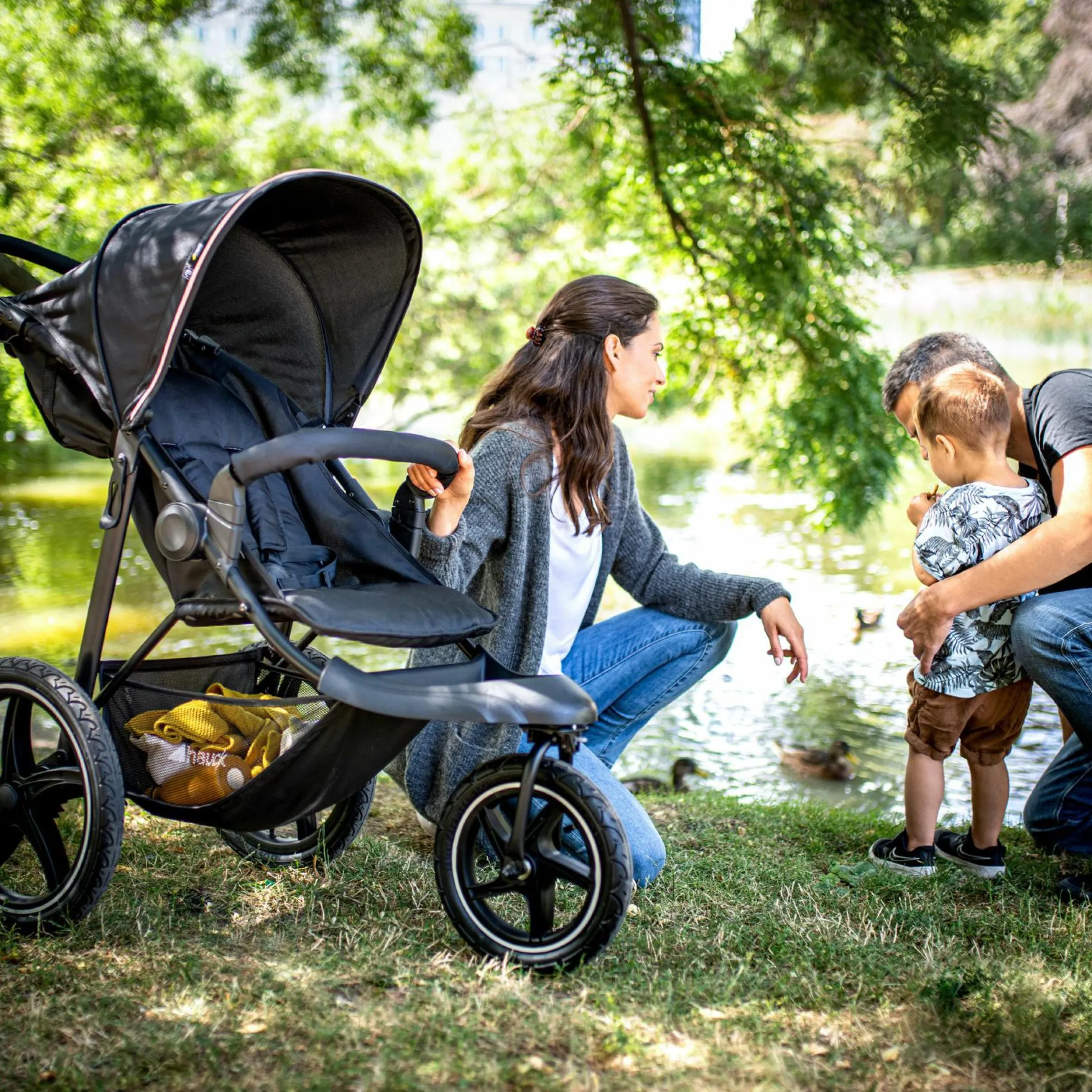 Buggy & Sportwagen Runner 2 (mit großen Luftreifen) inkl. XXL Zubehörpaket - Black