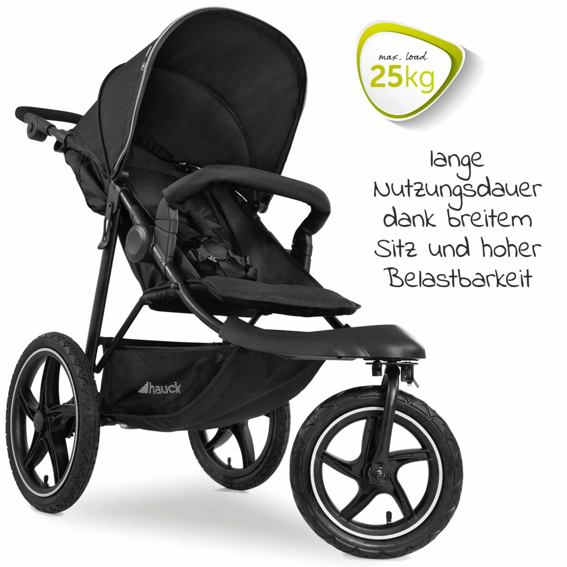 Buggy & Sportwagen Runner 2 (mit großen Luftreifen) inkl. XXL Zubehörpaket - Black