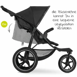 Buggy & Sportwagen Runner 2 (mit großen Luftreifen) inkl. XXL Zubehörpaket - Black