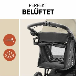 Buggy & Sportwagen Runner 3 (mit großen Luftreifen) - inkl. XXL Zubehörpaket & Fehn Spieltier Schäfchen - Olive