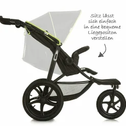 Buggy & Sportwagen Runner mit Luftreifen - Black Neon Yellow