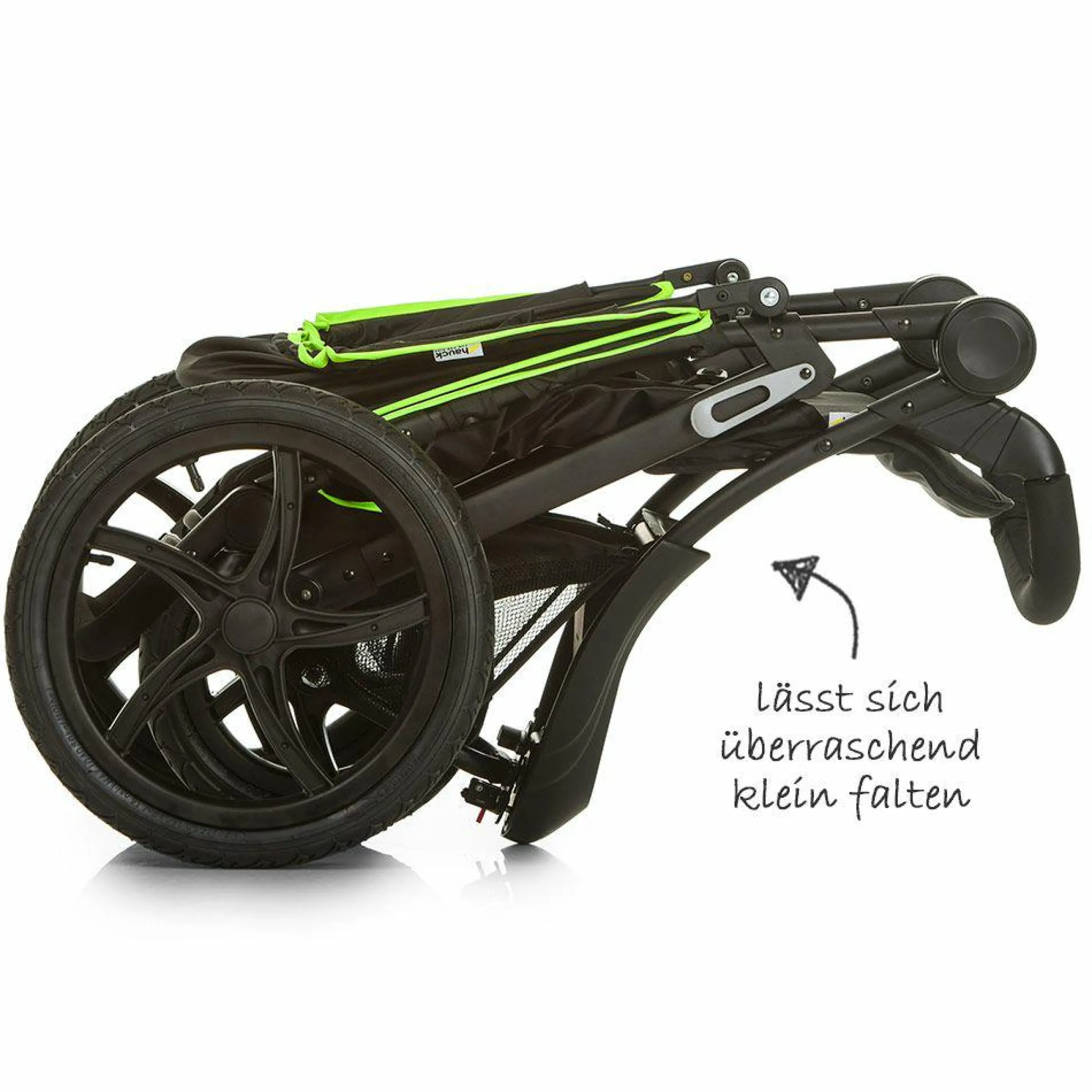 Buggy & Sportwagen Runner mit Luftreifen - Black Neon Yellow