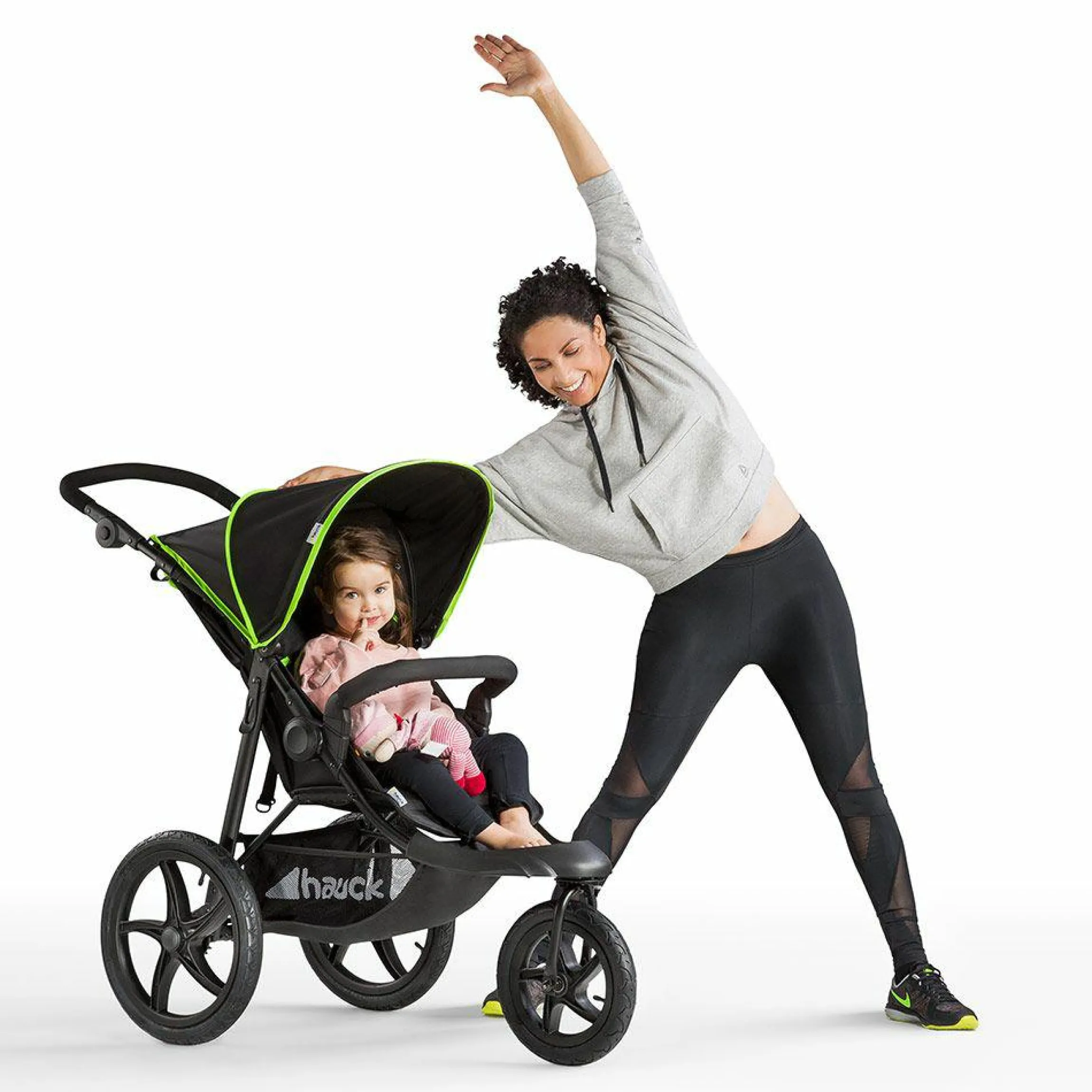 Buggy & Sportwagen Runner mit Luftreifen - Black Neon Yellow