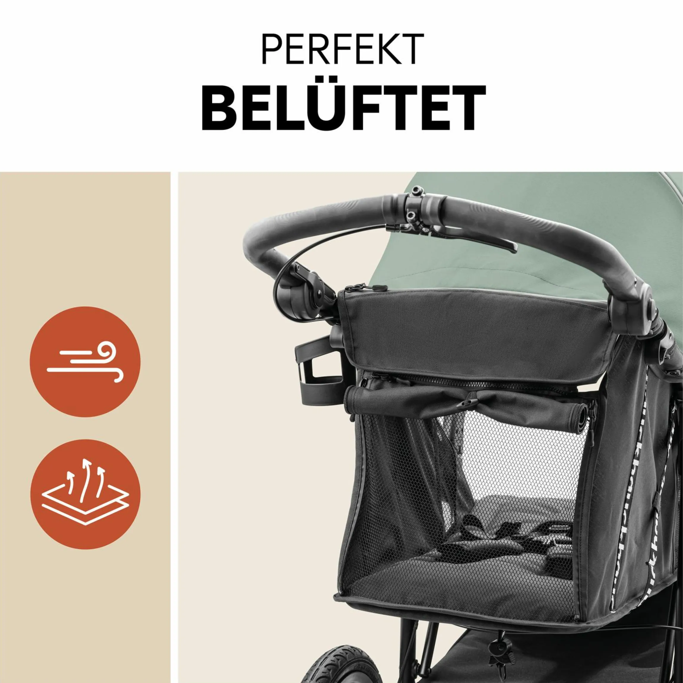 Buggy & Sportwagen Runner 3 (mit großen Luftreifen) - Jungle Green - Kollektion 2024