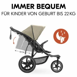 Buggy & Sportwagen Runner 3 (mit großen Luftreifen) - Olive - Kollektion 2024