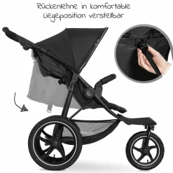 Buggy & Sportwagen Runner 2 (mit großen Luftreifen) - Black
