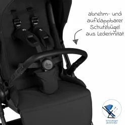 Buggy & Sportwagen S Two bis 22 kg mit umsetzbarer Sitzeinheit & Liegeposition - Black