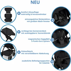 Buggy & Sportwagen Samba 2 mit Sportsitz (ab ca. 9 Monate) - Pure - Coal - Kollektion 2025
