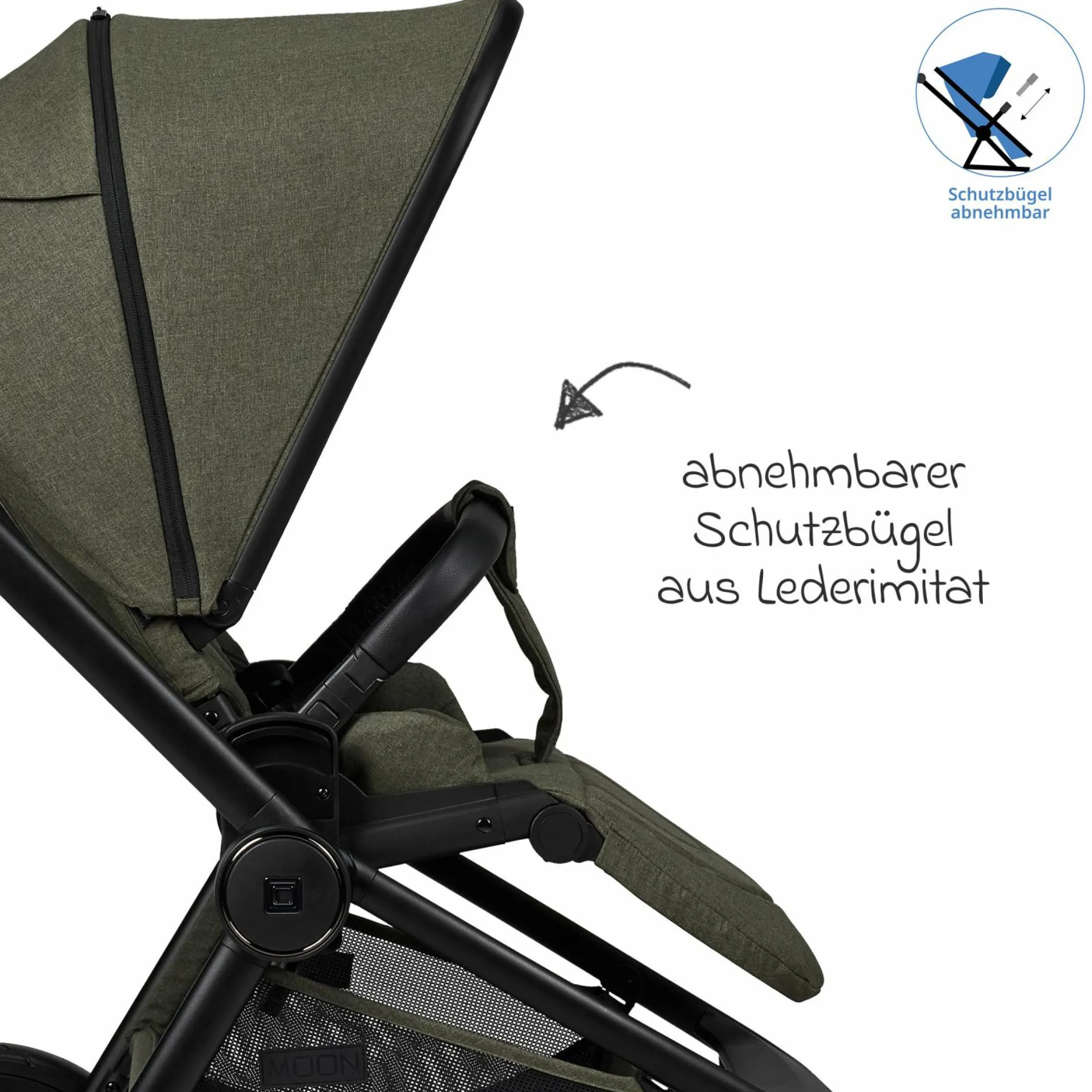 Buggy & Sportwagen Sport bis 22 kg mit Liegeposition, umsetzbare Sitzeinheit und Teleskopschieber - Moss Melange