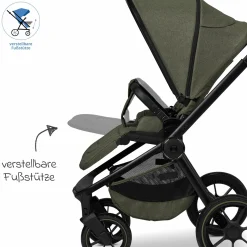 Buggy & Sportwagen Sport bis 22 kg mit Liegeposition, umsetzbare Sitzeinheit und Teleskopschieber - Moss Melange