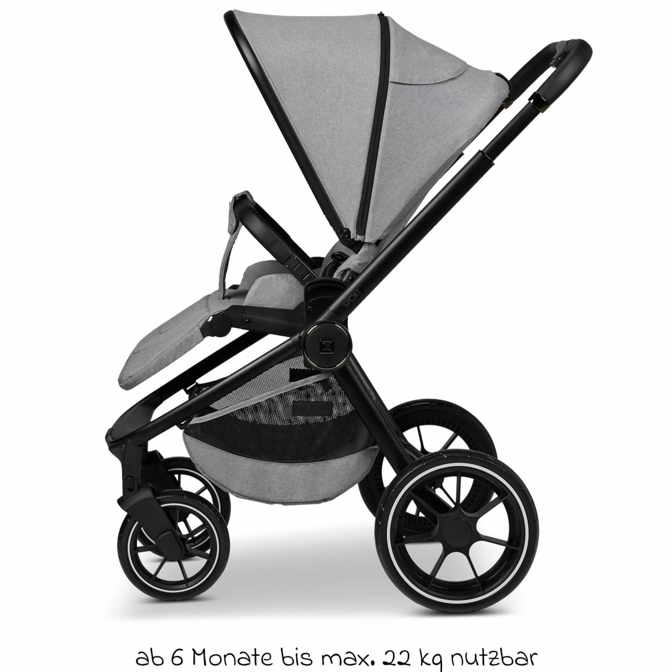 Buggy & Sportwagen Sport bis 22 kg mit Liegeposition, umsetzbare Sitzeinheit und Teleskopschieber - Stone Melange