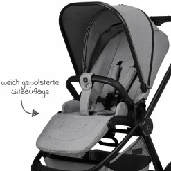 Buggy & Sportwagen Sport bis 22 kg mit Liegeposition, umsetzbare Sitzeinheit und Teleskopschieber - Stone Melange