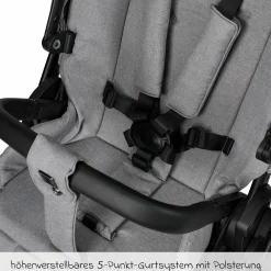Buggy & Sportwagen Sport bis 22 kg mit Liegeposition, umsetzbare Sitzeinheit und Teleskopschieber - Stone Melange