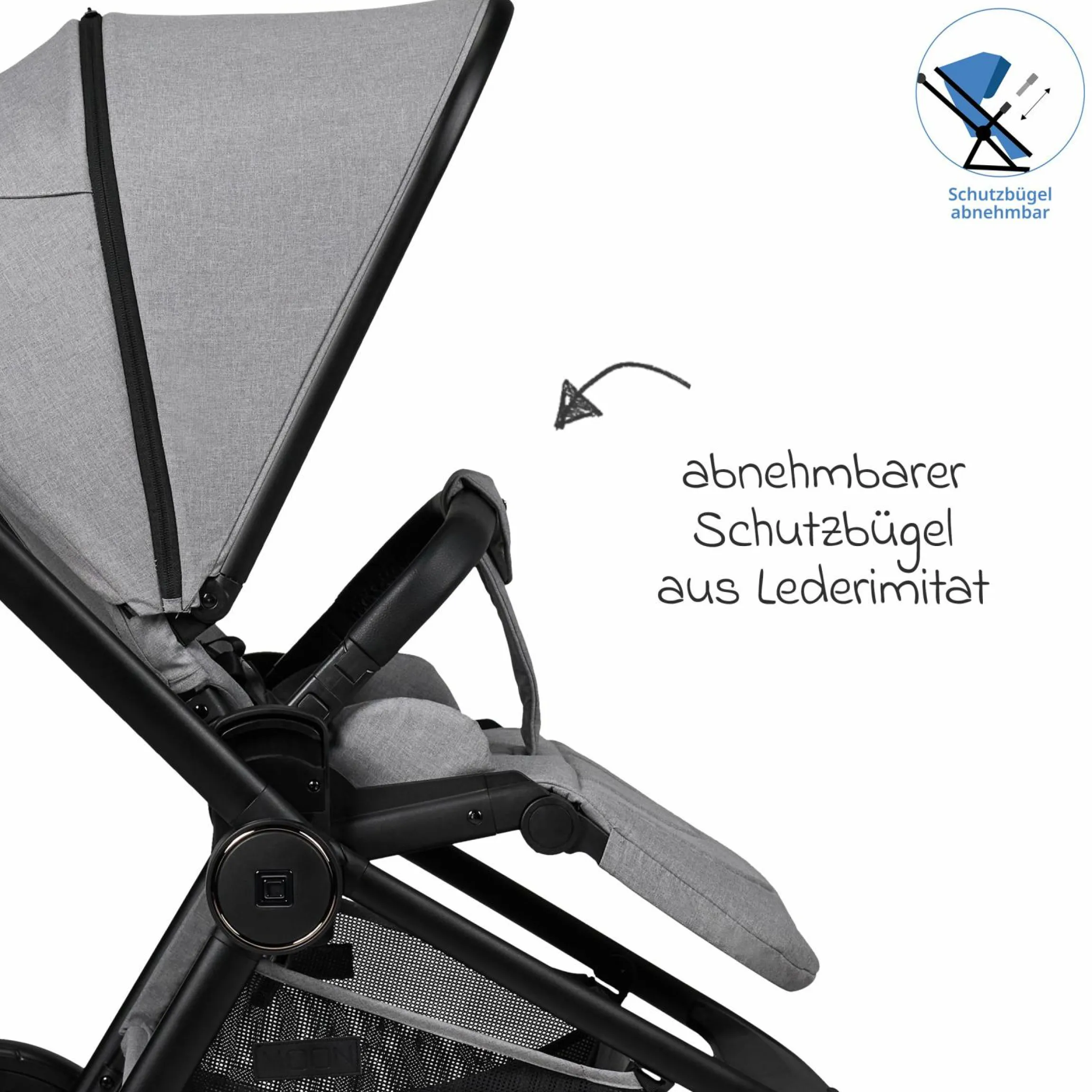 Buggy & Sportwagen Sport bis 22 kg mit Liegeposition, umsetzbare Sitzeinheit und Teleskopschieber - Stone Melange