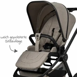 Buggy & Sportwagen Sport bis 22 kg mit Liegeposition, umsetzbare Sitzeinheit und Teleskopschieber - Mud Melange
