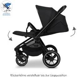 Buggy & Sportwagen Sport bis 22 kg mit Liegeposition, umsetzbare Sitzeinheit und Teleskopschieber - Onyx Melange