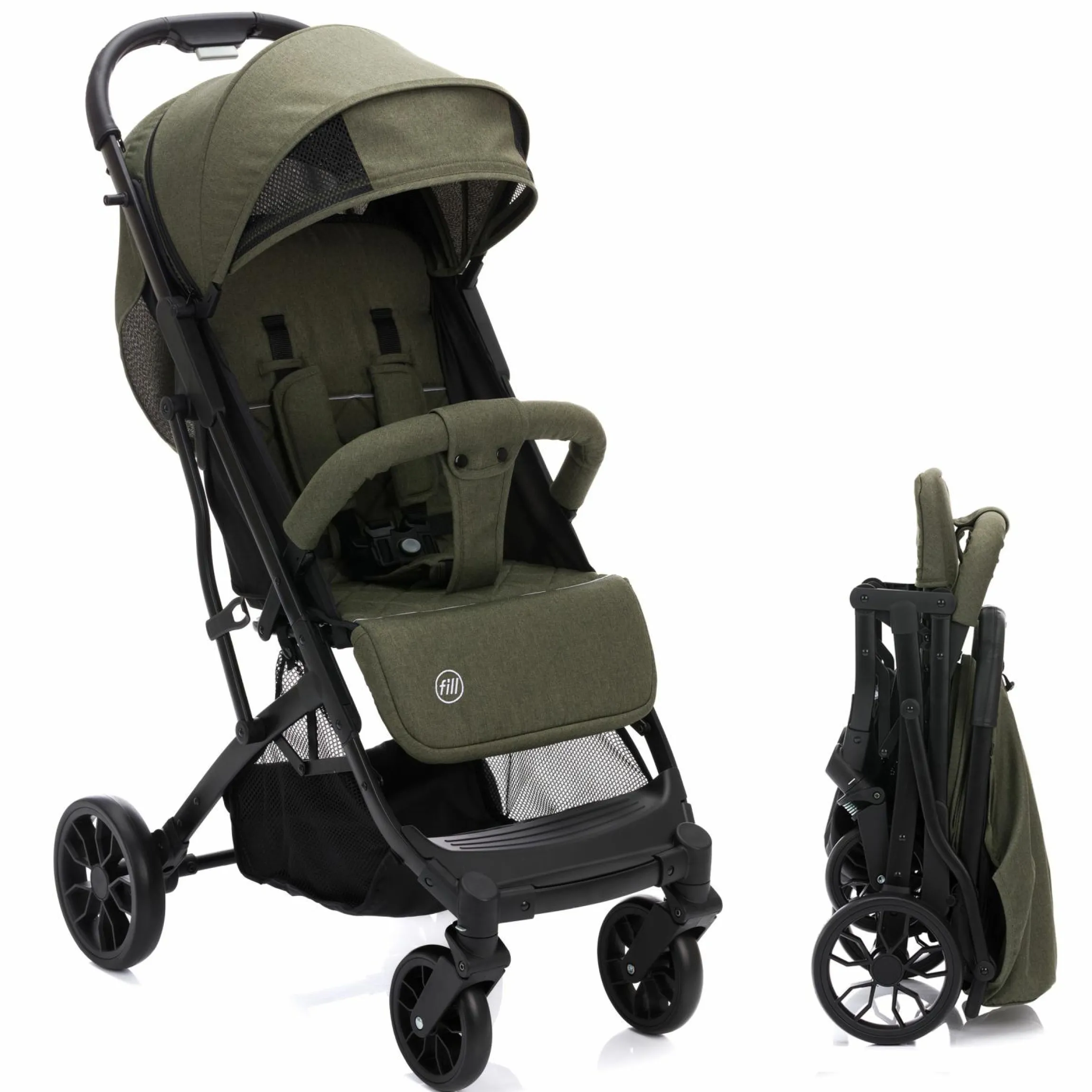 Buggy & Sportwagen Styler Elite bis 22 kg mit Trolly-Funktion und Liegefunktion - Olive Melange