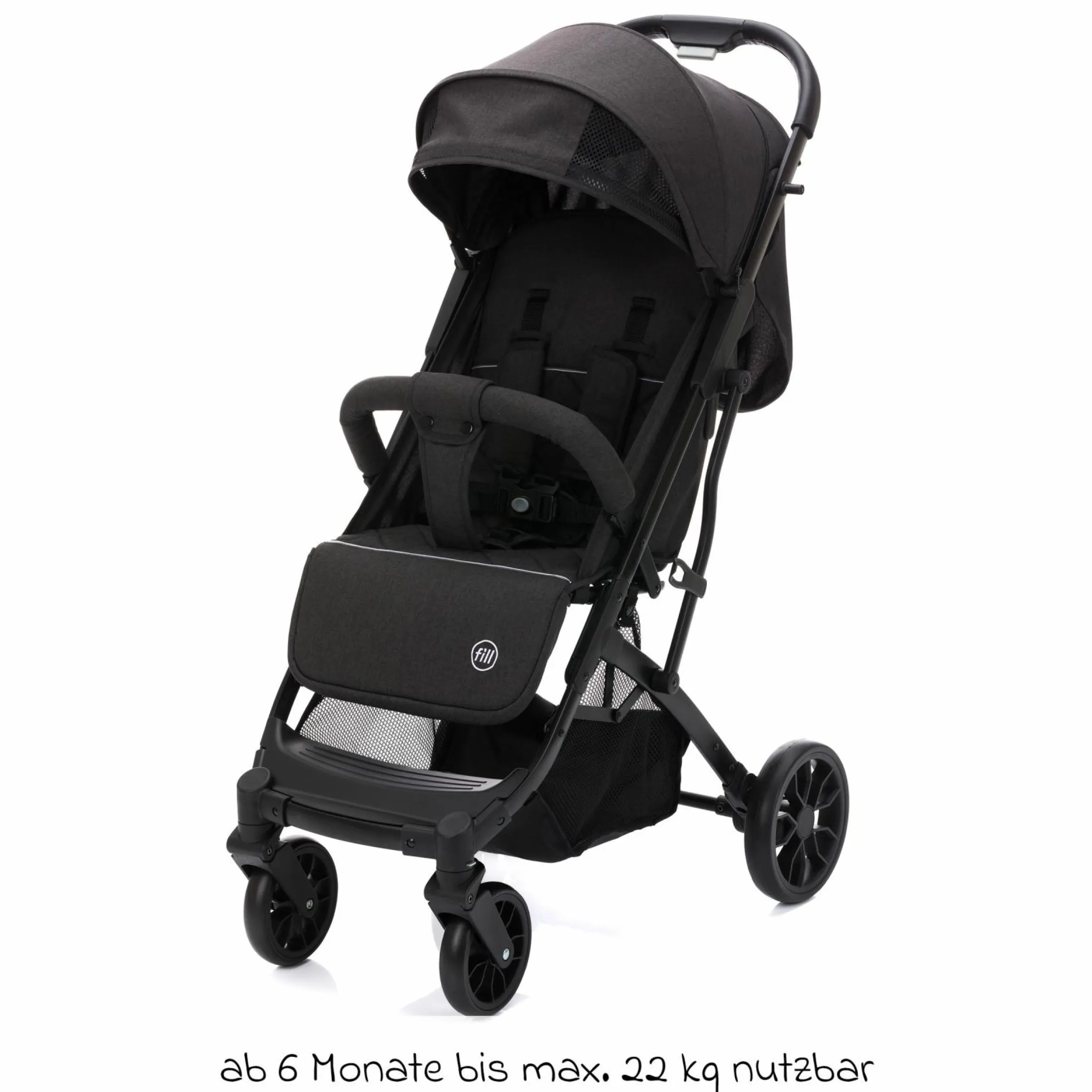 Buggy & Sportwagen Styler Elite bis 22 kg mit Trolly-Funktion und Liegefunktion inkl. Schutzpaket - Schwarz