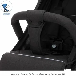 Buggy & Sportwagen Styler Elite bis 22 kg mit Trolly-Funktion und Liegefunktion - Schwarz