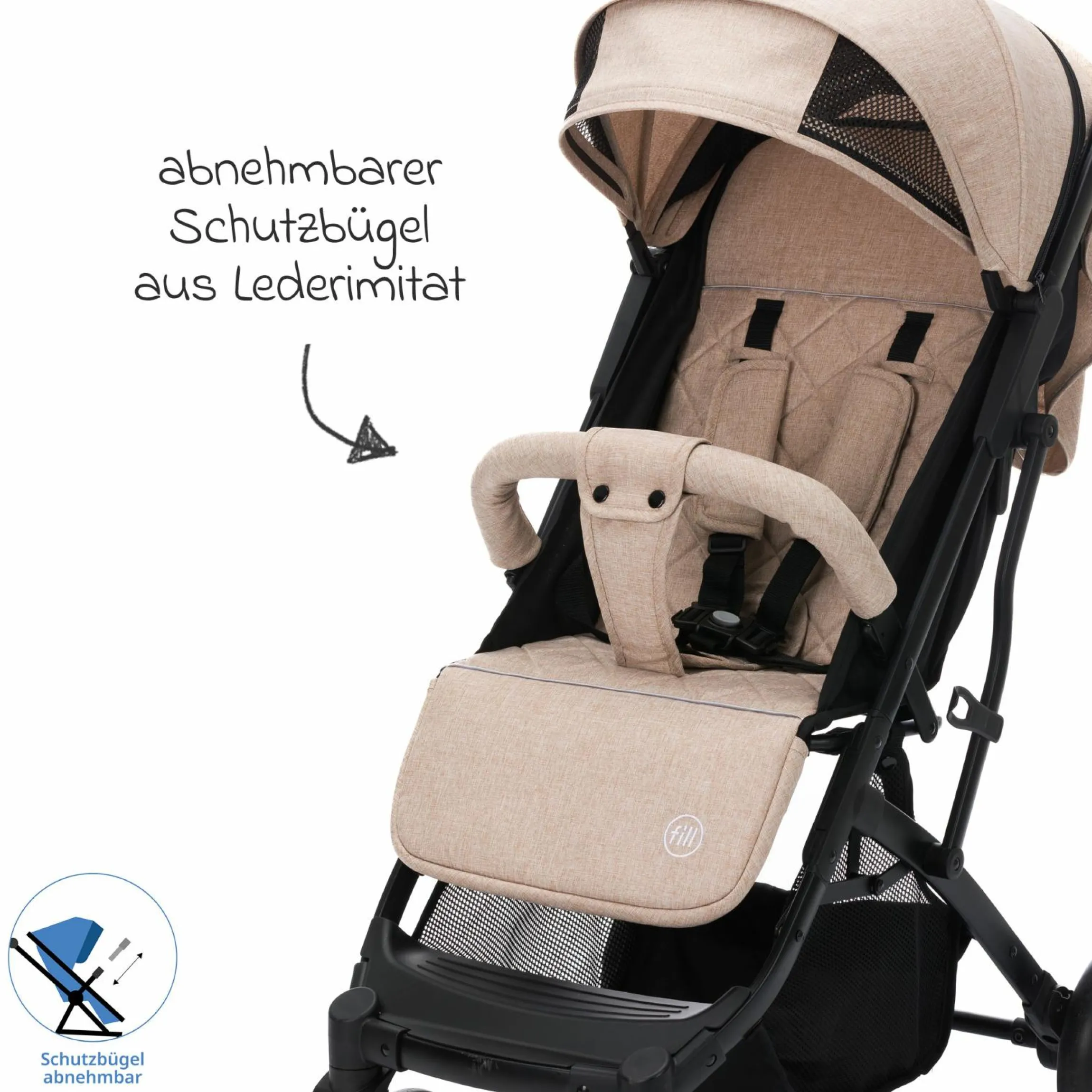 Buggy & Sportwagen Styler Elite bis 22 kg mit Trolly-Funktion und Liegefunktion - Sand Melange