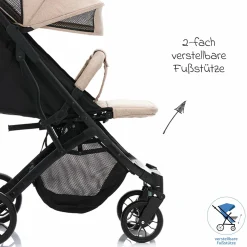 Buggy & Sportwagen Styler Elite bis 22 kg mit Trolly-Funktion und Liegefunktion - Sand Melange