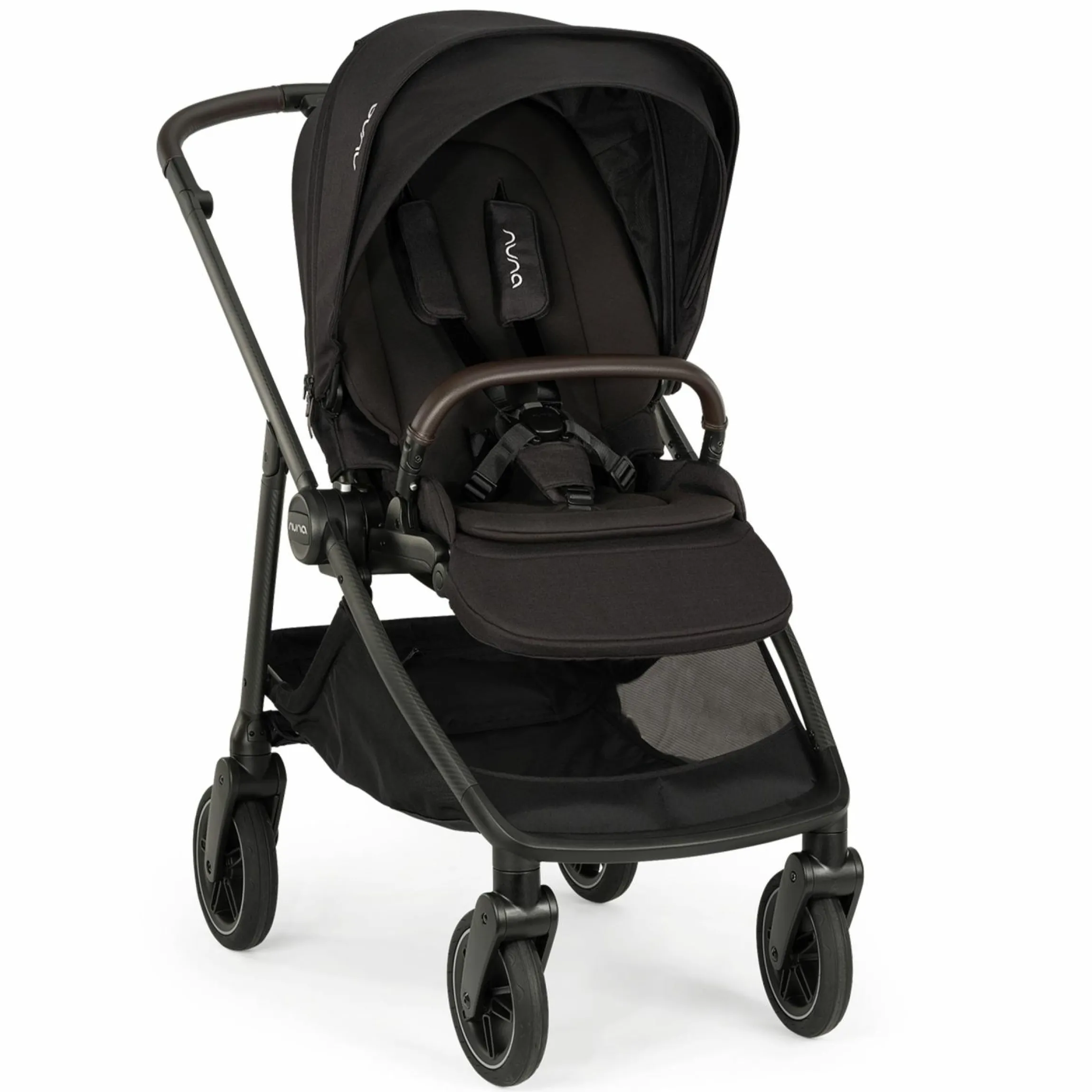 Buggy & Sportwagen Swiv bis 22 kg mit magnetischem Gurtverschluss, umsetzbarem Sportsitz, höhenverstellbarem Schieber, inkl. Adapter, Transporttasche, Getränkehalter & Regenschutz - Caviar