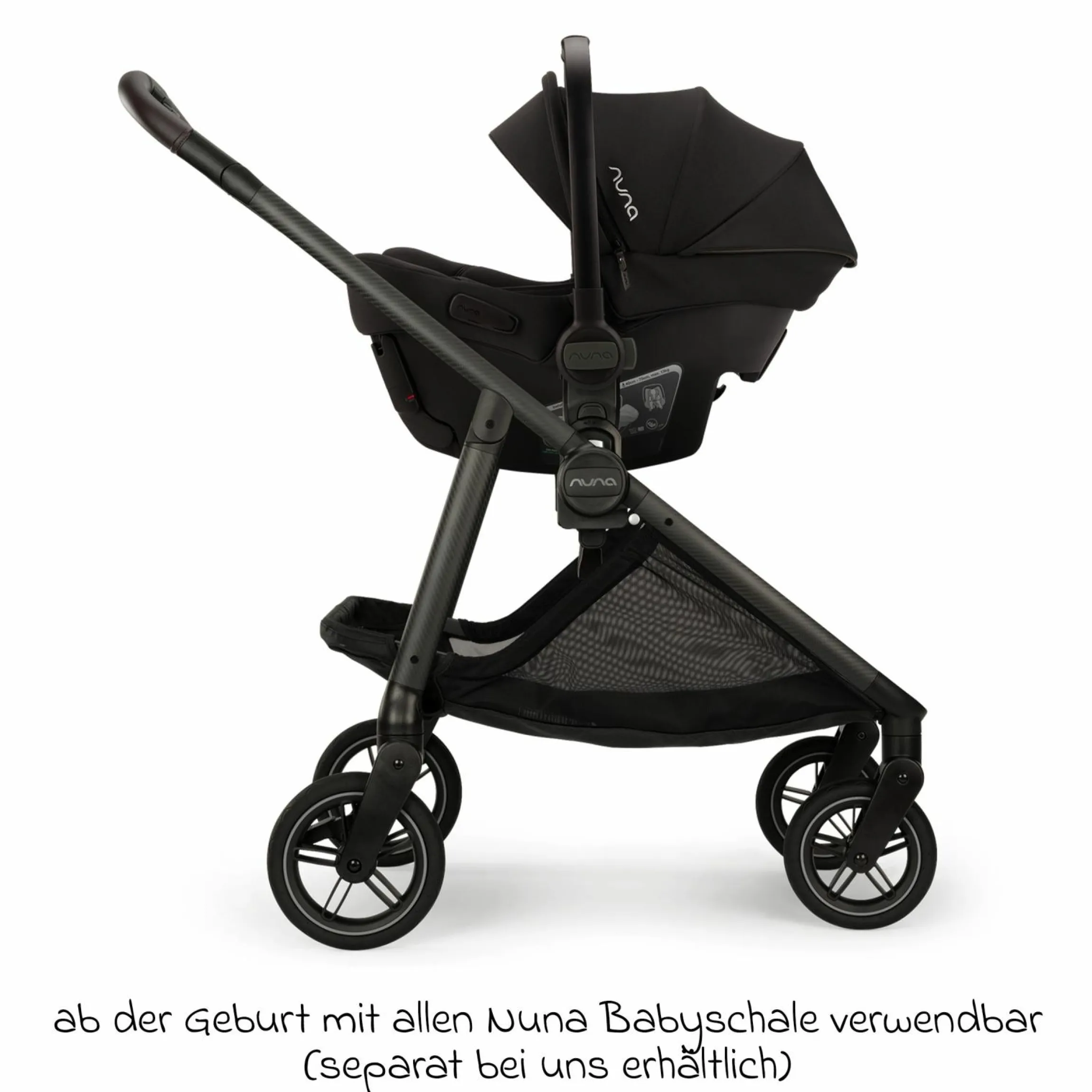 Buggy & Sportwagen Swiv bis 22 kg mit magnetischem Gurtverschluss, umsetzbarem Sportsitz, höhenverstellbarem Schieber, inkl. Adapter, Transporttasche, Getränkehalter & Regenschutz - Caviar