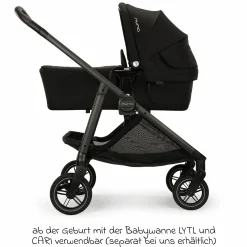 Buggy & Sportwagen Swiv bis 22 kg mit magnetischem Gurtverschluss, umsetzbarem Sportsitz, höhenverstellbarem Schieber, inkl. Adapter, Transporttasche, Getränkehalter & Regenschutz - Caviar