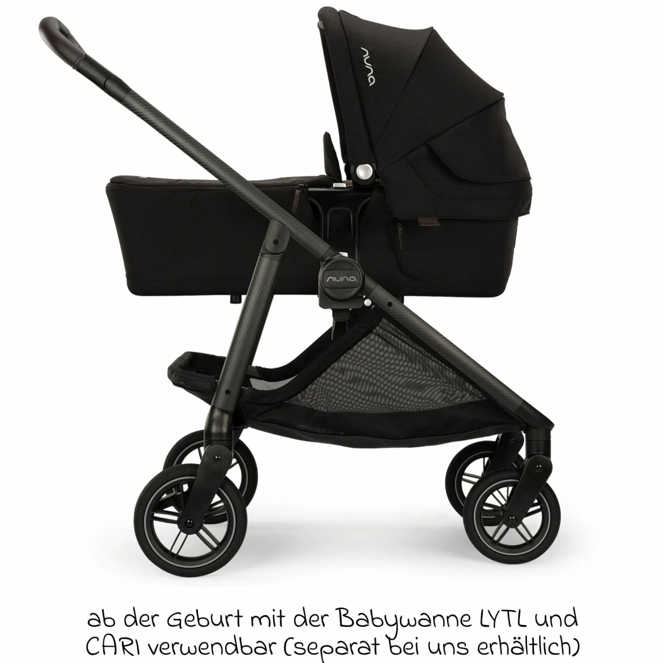 Buggy & Sportwagen Swiv bis 22 kg mit magnetischem Gurtverschluss, umsetzbarem Sportsitz, höhenverstellbarem Schieber, inkl. Adapter, Transporttasche, Getränkehalter & Regenschutz - Caviar