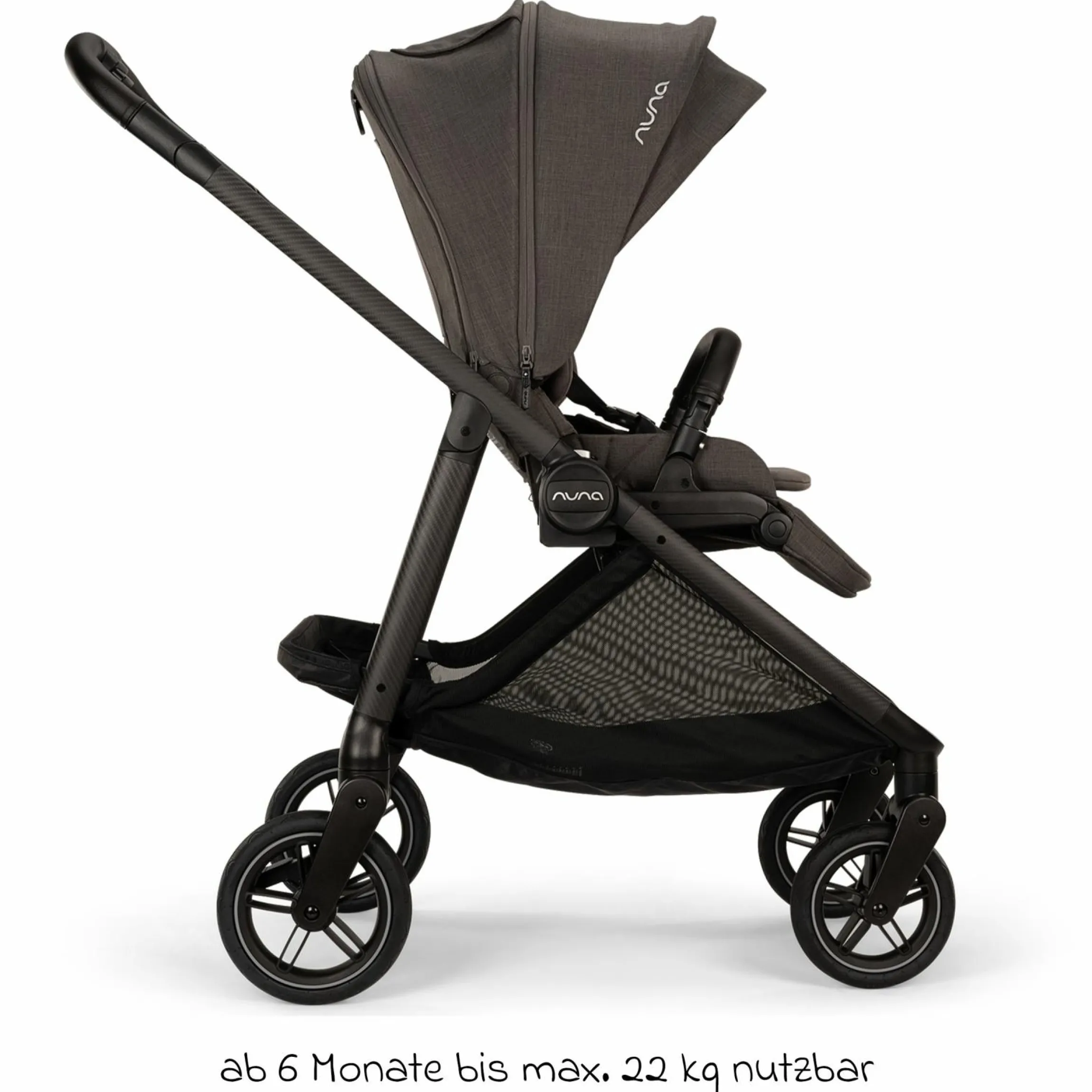 Buggy & Sportwagen Swiv bis 22 kg mit magnetischem Gurtverschluss, umsetzbarem Sportsitz, höhenverstellbarem Schieber, inkl. Adapter, Transporttasche, Getränkehalter & Regenschutz - Thunder