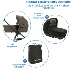 Buggy & Sportwagen TRIV next bis 22 kg mit magnetischem Gurtverschluss, umsetzbarem Allwettersitz, höhenverstellbarem Schieber - nur 8,9 kg schwer inkl. Adapter & Regenschutz - Granite - Kollektion 2025