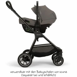 Buggy & Sportwagen TRIV next bis 22 kg mit magnetischem Gurtverschluss, umsetzbarem Allwettersitz, höhenverstellbarem Schieber - nur 8,9 kg schwer inkl. Adapter & Regenschutz - Granite - Kollektion 2025