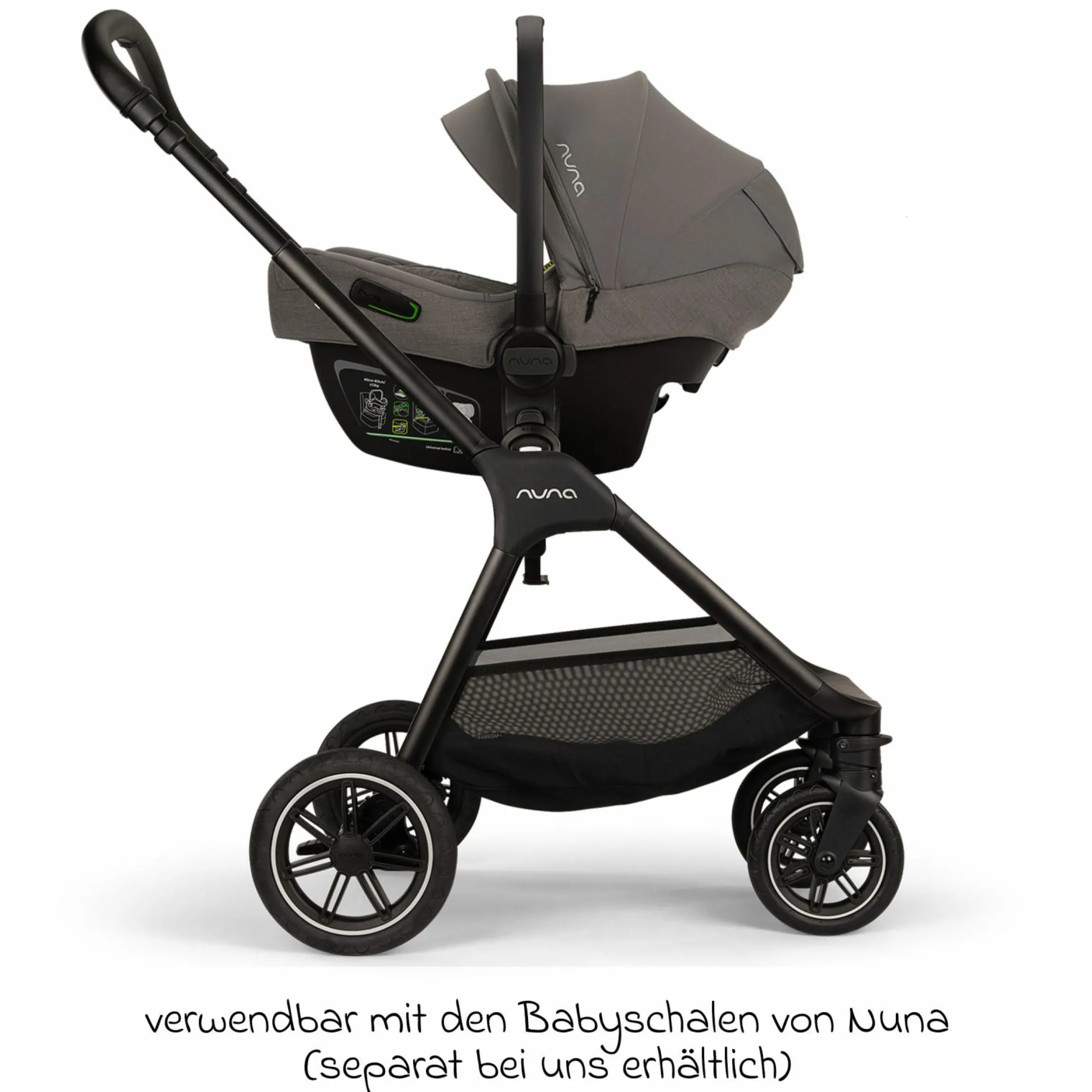 Buggy & Sportwagen TRIV next bis 22 kg mit magnetischem Gurtverschluss, umsetzbarem Allwettersitz, höhenverstellbarem Schieber - nur 8,9 kg schwer inkl. Adapter & Regenschutz - Granite - Kollektion 2025