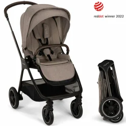 Buggy & Sportwagen TRIV next bis 22 kg mit magnetischem Gurtverschluss, umsetzbarem Allwettersitz, höhenverstellbarem Schieber - nur 8,9 kg schwer inkl. Adapter & Regenschutz - Cedar - Kollektion 2025