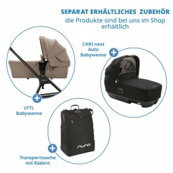 Buggy & Sportwagen TRIV next bis 22 kg mit magnetischem Gurtverschluss, umsetzbarem Allwettersitz, höhenverstellbarem Schieber - nur 8,9 kg schwer inkl. Adapter & Regenschutz - Cedar - Kollektion 2025