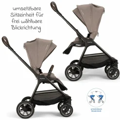 Buggy & Sportwagen TRIV next bis 22 kg mit magnetischem Gurtverschluss, umsetzbarem Allwettersitz, höhenverstellbarem Schieber - nur 8,9 kg schwer inkl. Adapter & Regenschutz - Cedar - Kollektion 2025