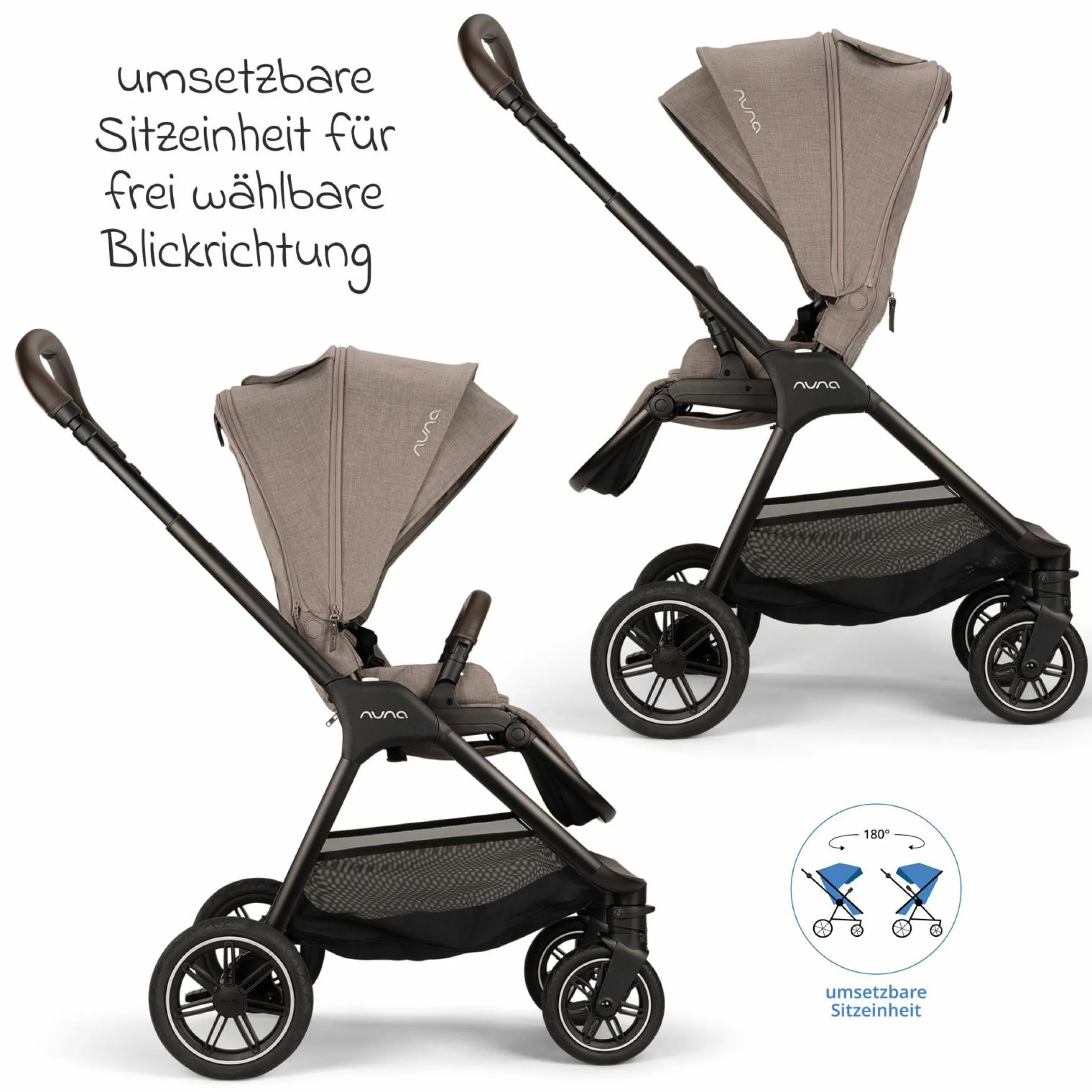 Buggy & Sportwagen TRIV next bis 22 kg mit magnetischem Gurtverschluss, umsetzbarem Allwettersitz, höhenverstellbarem Schieber - nur 8,9 kg schwer inkl. Adapter & Regenschutz - Cedar - Kollektion 2025