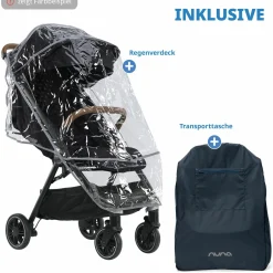 Buggy & Sportwagen TRVL bis 22 kg belastbar nur 7 kg leicht mit Liegefunktion inkl. Regenschutz & Transporttasche - Hazelwood