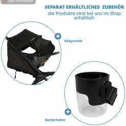Buggy & Sportwagen TRVL Lx bis 22 kg mit magnetischem Gurtverschluss, automatischem Faltmechanismus inkl. Regenschutz & Transporttasche - Pine - Kollektion 2025