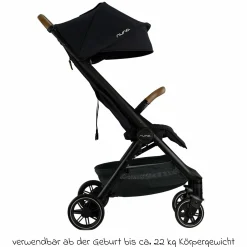 Buggy & Sportwagen TRVL Lx bis 22 kg mit magnetischem Gurtverschluss, automatischem Faltmechanismus inkl. Regenschutz & Transporttasche - Caviar - Kollektion 2025