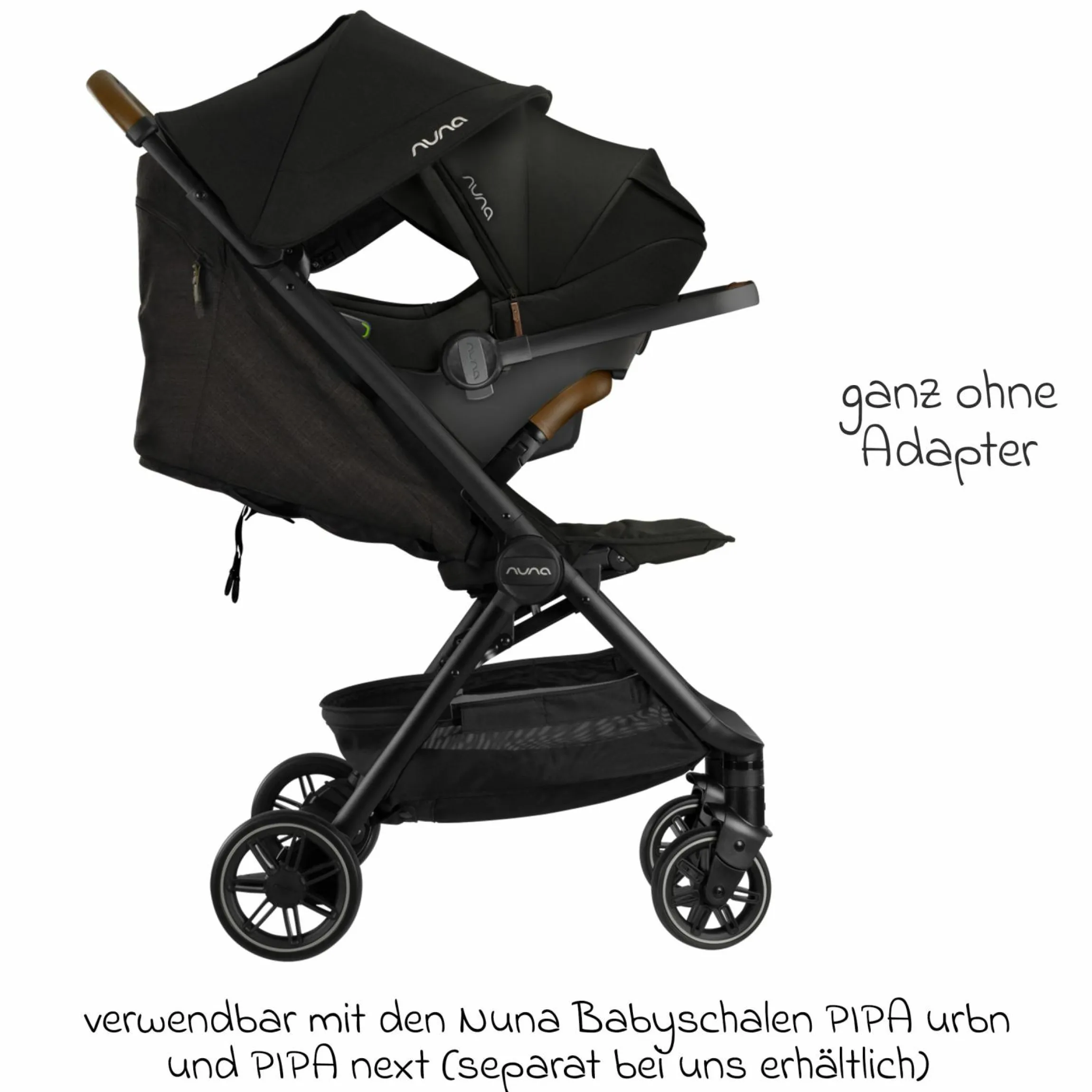 Buggy & Sportwagen TRVL Lx bis 22 kg mit magnetischem Gurtverschluss, automatischem Faltmechanismus inkl. Regenschutz & Transporttasche - Caviar - Kollektion 2025