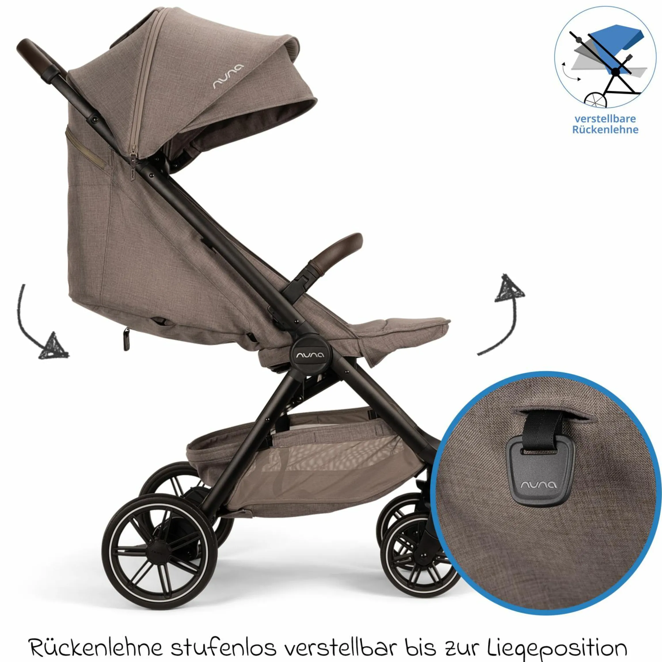 Buggy & Sportwagen TRVL Lx bis 22 kg mit magnetischem Gurtverschluss, automatischem Faltmechanismus inkl. Regenschutz & Transporttasche - Cedar