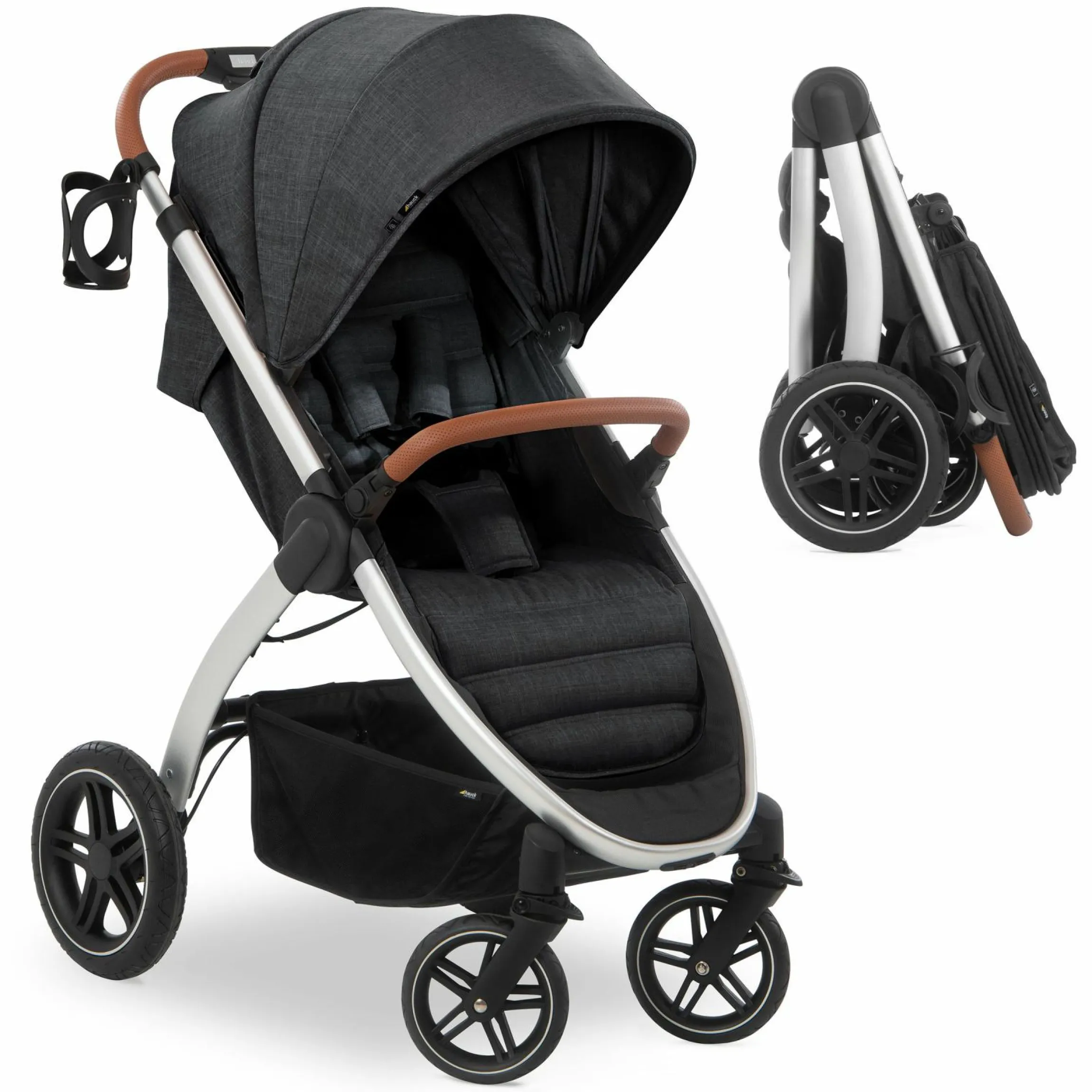 Buggy & Sportwagen UpTown (mit Liegefunktion, Schieber höhenverstellbar, Einhand-Faltung) - Melange Black