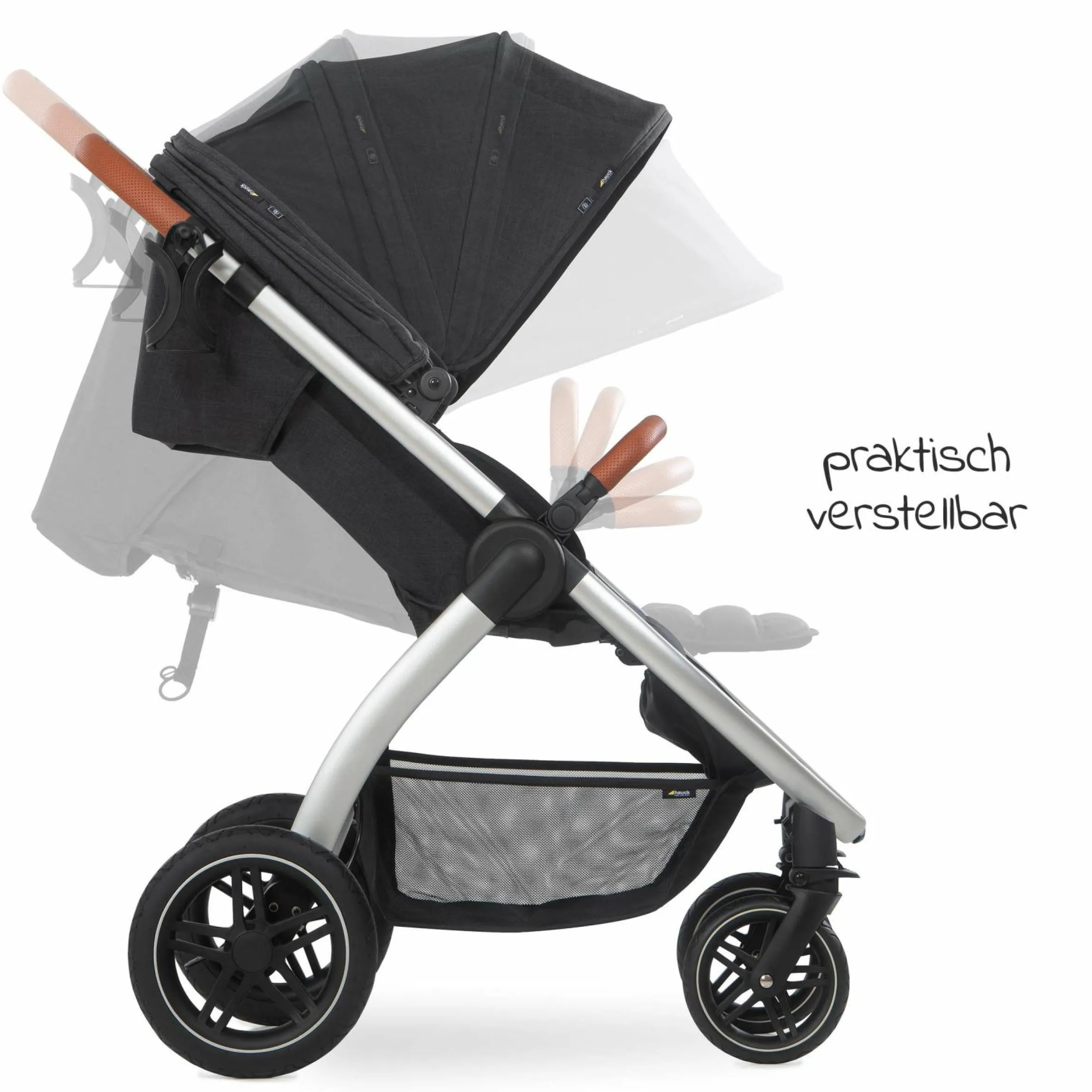 Buggy & Sportwagen UpTown (mit Liegefunktion, Schieber höhenverstellbar, Einhand-Faltung) - Melange Black