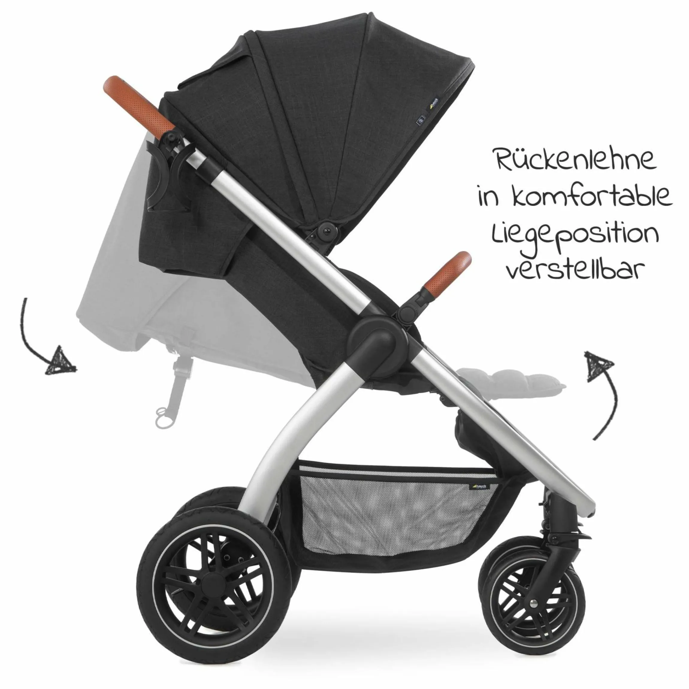 Buggy & Sportwagen UpTown (mit Liegefunktion, Schieber höhenverstellbar, Einhand-Faltung) - Melange Black