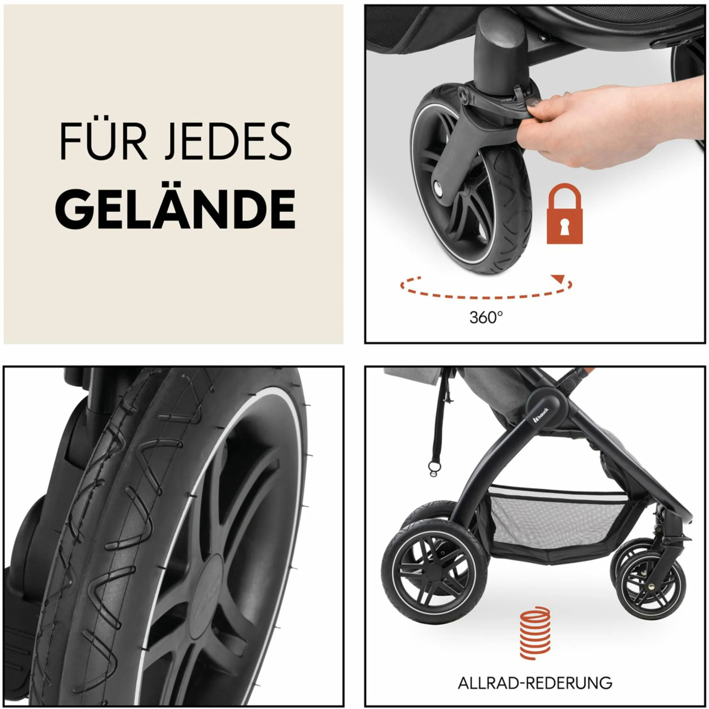 Buggy & Sportwagen UpTown Black (mit Liegefunktion, Schieber höhenverstellbar, Einhand-Faltung) - Melange Grey