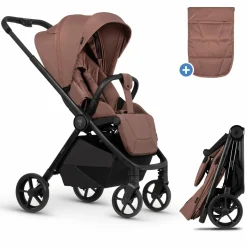 Buggy & Sportwagen Vero bis 22 kg mit Teleskopschieber, Liegeposition inkl. Regenschutz, Tragegurt & Beindecke - Blush - Kollektion 2025
