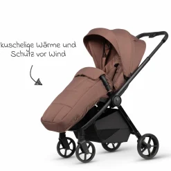 Buggy & Sportwagen Vero bis 22 kg mit Teleskopschieber, Liegeposition inkl. Regenschutz, Tragegurt & Beindecke - Blush - Kollektion 2025