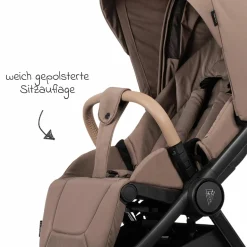 Buggy & Sportwagen Vero bis 22 kg mit Teleskopschieber, Liegeposition inkl. Regenschutz, Tragegurt & Beindecke - Sand - Kollektion 2025