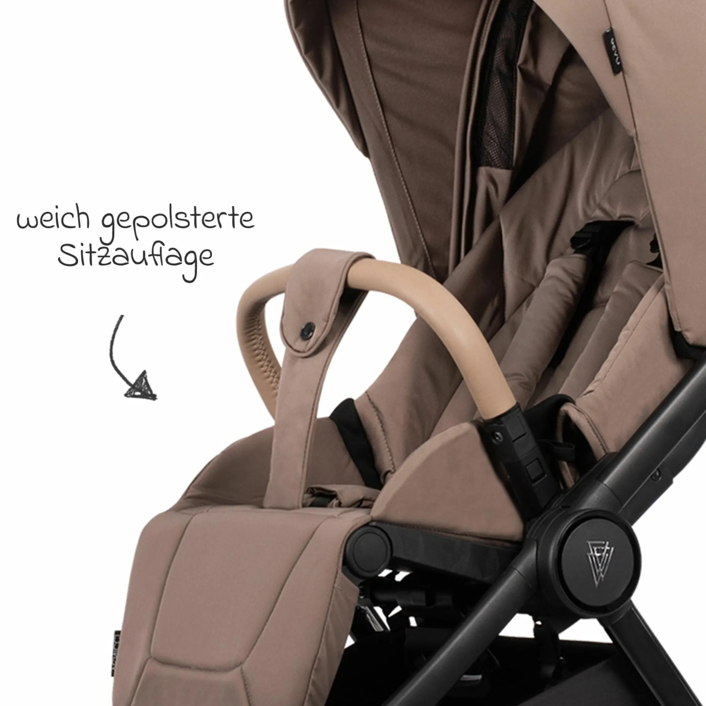 Buggy & Sportwagen Vero bis 22 kg mit Teleskopschieber, Liegeposition inkl. Regenschutz, Tragegurt & Beindecke - Sand - Kollektion 2025